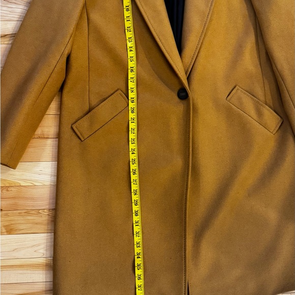 Zara Tan/Camel Wool Trench Coat for Women - Picture 8 of 11